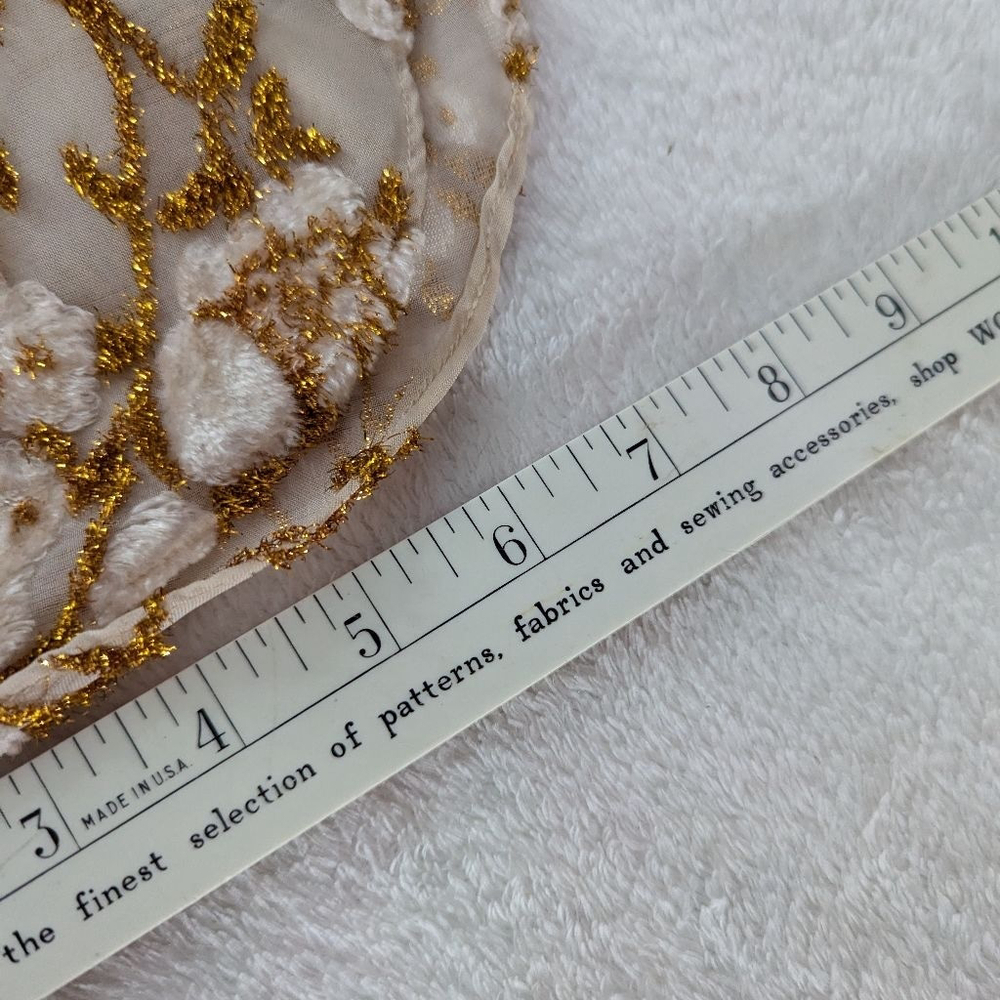 Hemant & Nandita Inara Flocked Lurex Chiffon Long Dress - Medium - See Notes - Picture 15 of 16